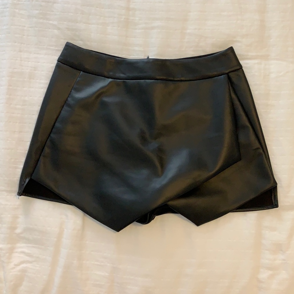 Pleather skort